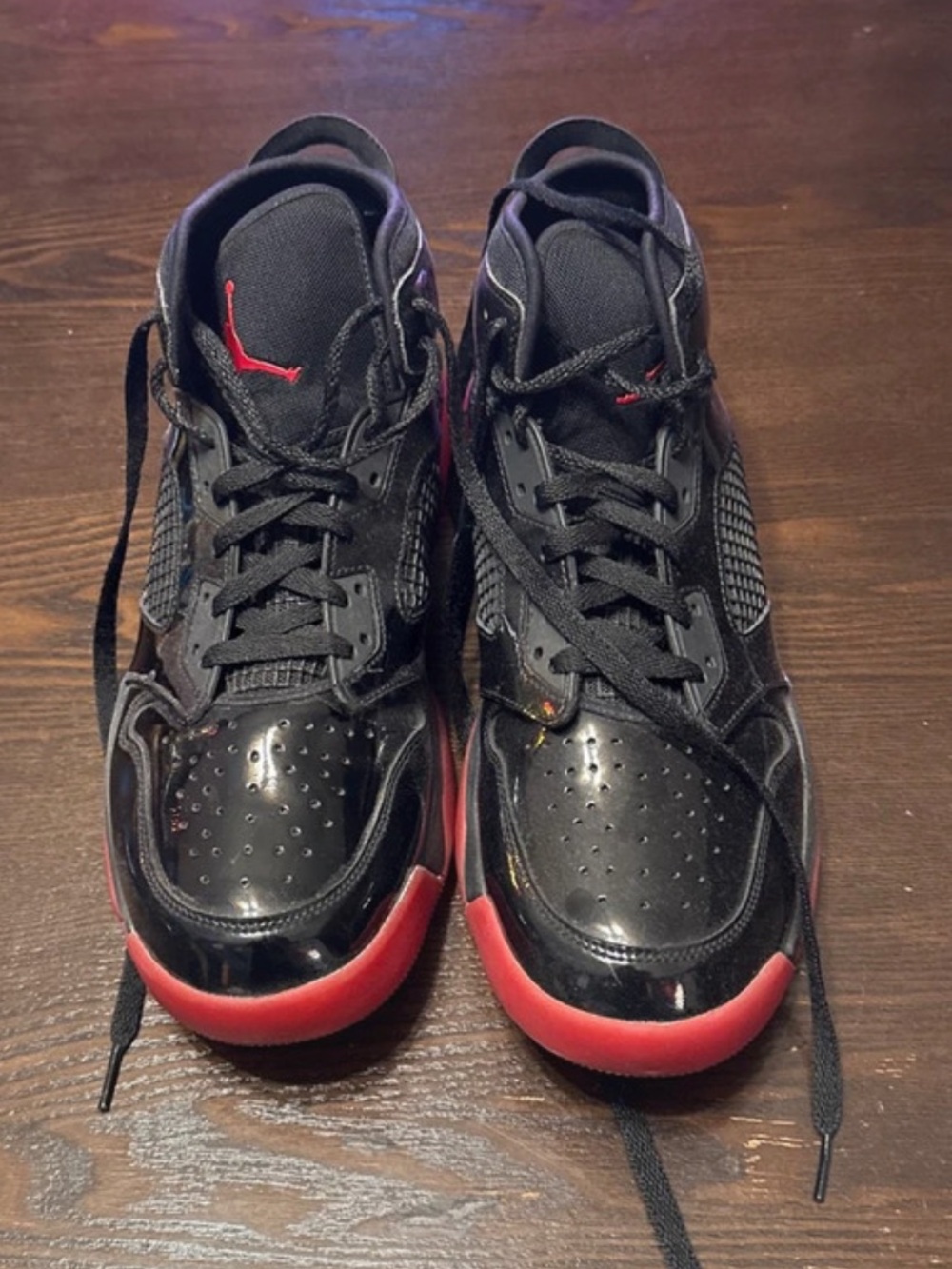 Jordan Kids Black and Red High-Top Basketball Sneakers